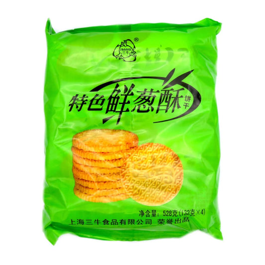 Sanniu Shallot Flavour Cookie 三牛 特色鮮葱酥餅乾 528g