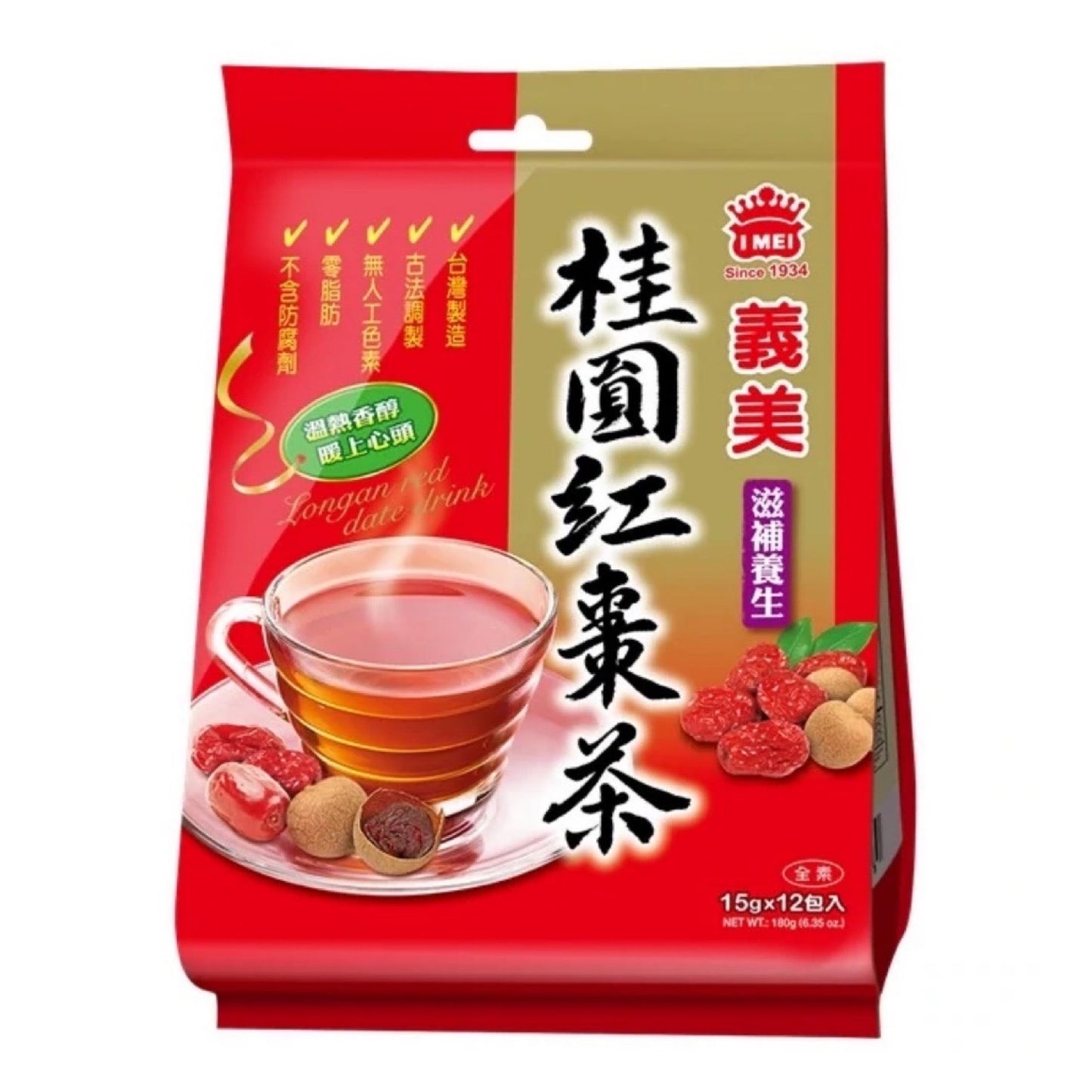 Instant Longan Red Date Tea  義美 桂圓紅棗茶 180g