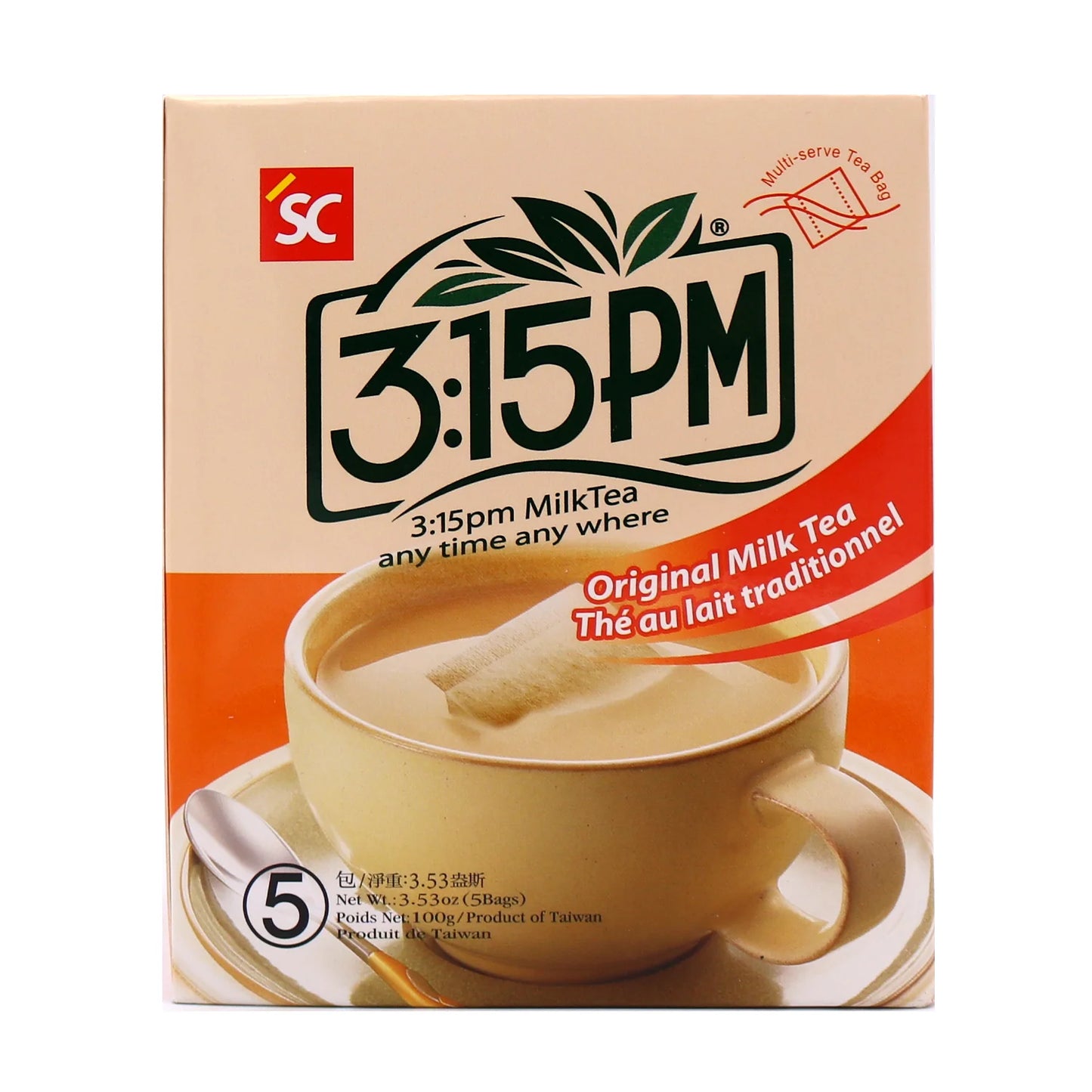 3:15 Milk Tea 5 packs 3點1刻經典原味奶茶 5包 100g