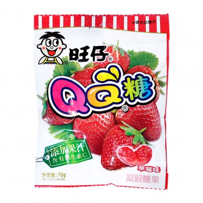 QQ candy Strawberry Fly 旺仔QQ糖 草莓味 70g