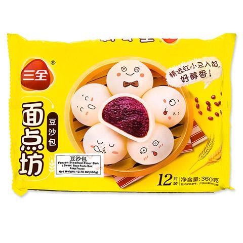 SQ Sweetened Red Bean Paste Bun 三全豆沙包 360g