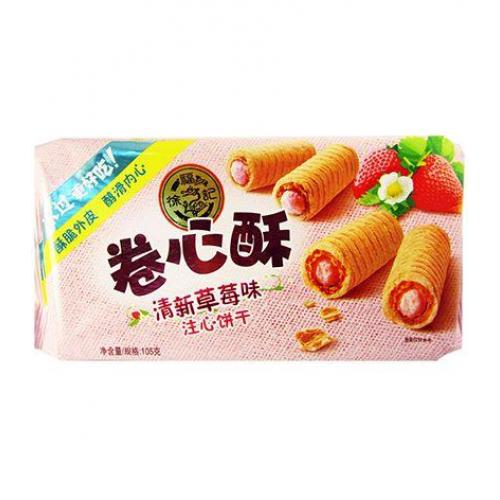 HSU Roll Cookie Strawberry Flavour 徐福記 草莓卷心酥 105g