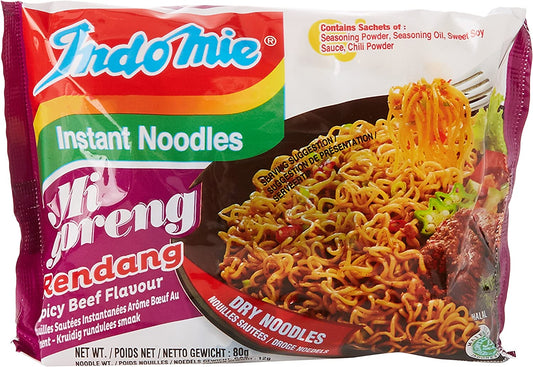 Indomie MI Goreng Spicy Beef Rendang Instant Noodles 營多辣味牛肉炒麵 80g