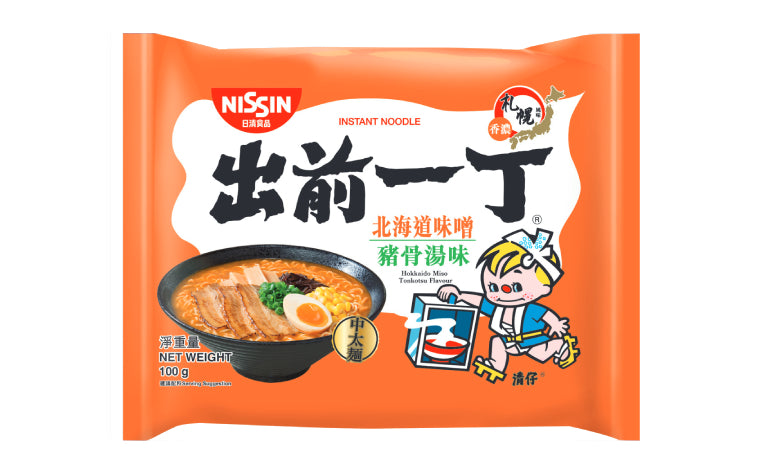 Nissin Hokkaido Miso Tonkotsu Flavour (Single)  / 出前一丁 北海道味噌豬骨湯味 100g (單)