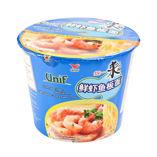 Unif Bowl Instant Noodles Shrimp Fish Flavour 統一鮮蝦魚板碗麵 108g