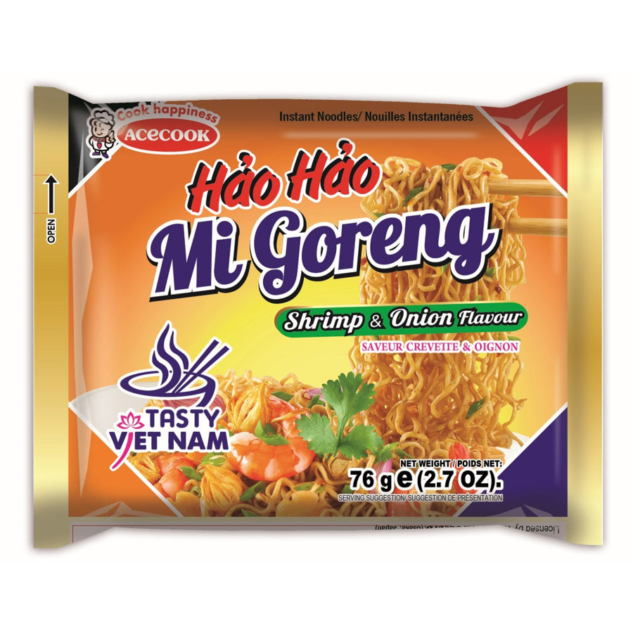 Acecook Hao Hao Mi Goreng Noodles Shrimp & Onion flavour 越南洋蔥蝦味麵 76g