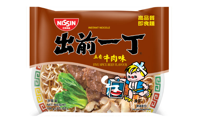 Nissin Demae Five Spice Beef Flavour (Single) / 出前一丁 五香牛肉味100g (單)