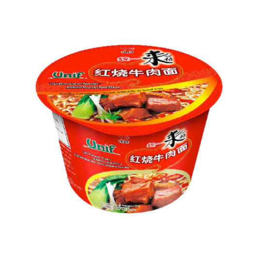 Unif Bowl Instant Noodles Artificial Roasted Beef Flavour 統一紅燒牛肉碗麵 110g