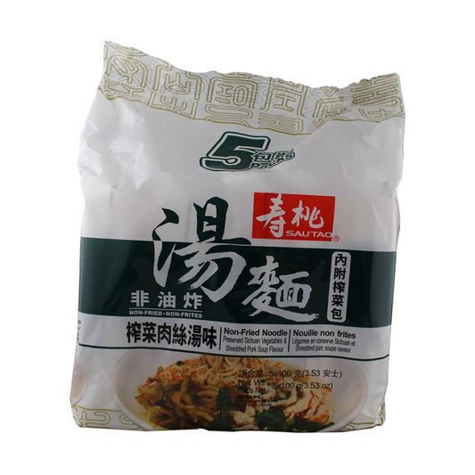 Sau Tao Noodle Preserve Vegetables & Pork (5 Packs) 壽桃榨菜肉絲湯麵 (5包裝)  500g