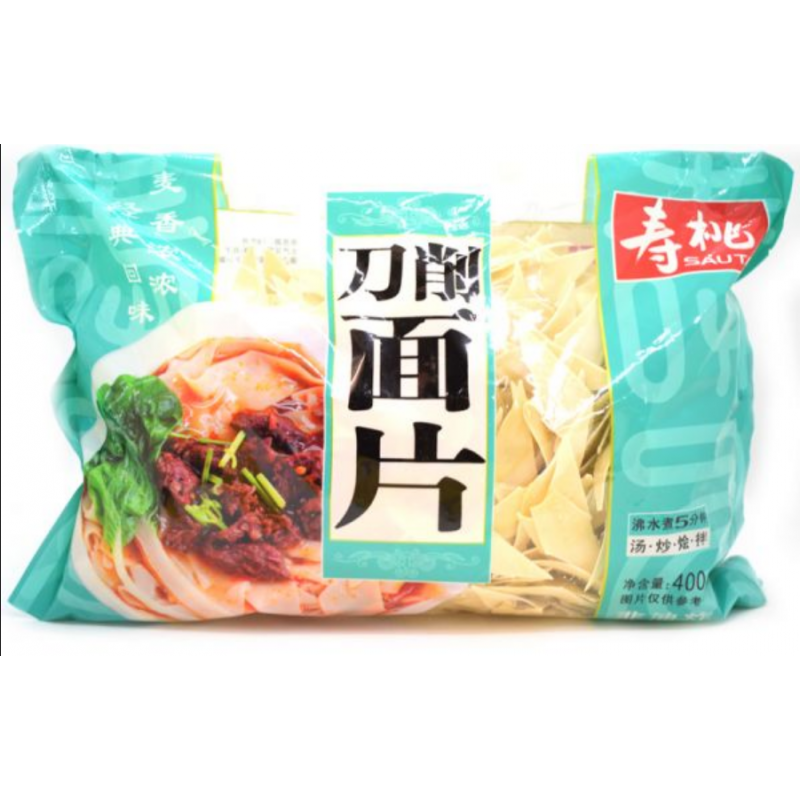 Sau Tao Sliced Noodles 壽桃刀削麵片 400g